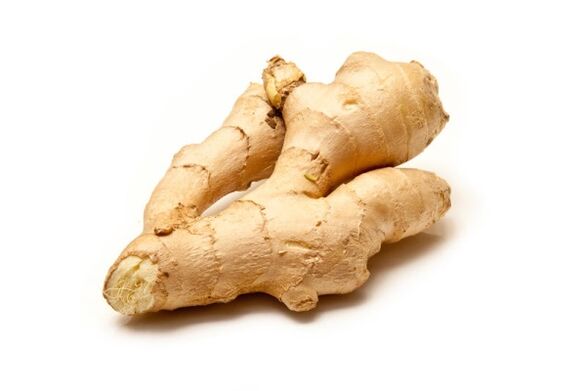 Ginger root - en natierlechen Aphrodisiakum, ass e Bestanddeel vun de Gele fir d'Erhéijung vun der Penis